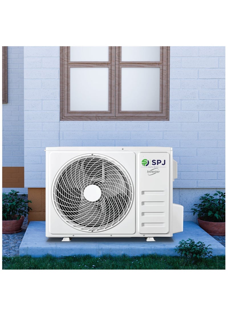 اس بي جي مكيف هواء SPJ 2 طن، مكيف هواء سبليت عاكس، 24000 وحدة حرارية بريطانية، ملف نحاسي 100%، أمان معزز، ضاغط تيار مستمر T3، مبرد صديق للبيئة R410A، وضع السكون، أبيض، POLAR-INVWTW24KC - Image 5